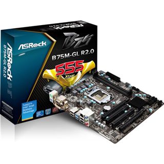 ASRock B75M-GL R2.0 Intel B75 So.1155 Dual Channel DDR3 mATX Retail