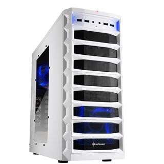 Sharkoon REX 8 Value mit Sichtfenster Midi Tower ohne Netzteil weiss