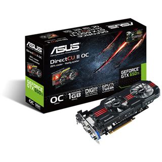 1GB Asus GeForce GTX 650 Ti DirectCU II OC Aktiv PCIe 3.0 x16 (Retail)