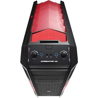 AeroCool XPredator X3 Devil Red Edition Midi Tower ohne Netzteil