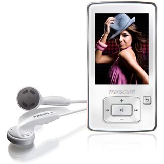 8GB Transcend MP870 6,1cm MP3Player USB wei&szlig;