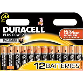 Duracell Plus Power LR6 Alkaline AA Mignon Batterie 1.5 V 12er Pack