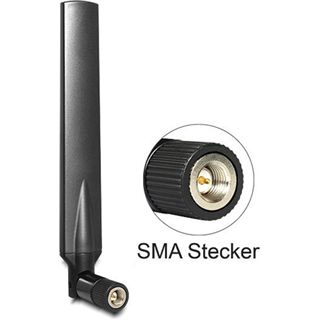 Delock LTE Antenne SMA 1 ~ 4 dBi omnidirektional Gelenk schwarz