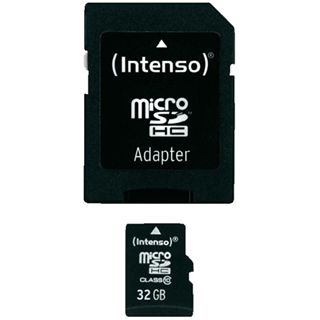 32 GB Intenso Value microSDHC Class 10 Bulk inkl. Adapter auf SD