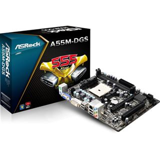 ASRock A55M-DGS AMD A55 So.FM1 Dual Channel DDR3 mATX Retail