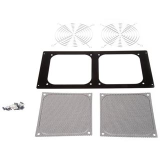 Lian Li schwarzer Einbaurahmen f&uuml;r 2x 140mm L&uuml;fter (D8000-2)