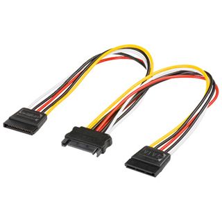 0.15m Good Connections SATA Stromadapterkabel SATA Stecker auf 2xSATA