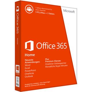 Microsoft Office 365 Home Premium 32/64 Bit Deutsch 5 User PC (PKC)