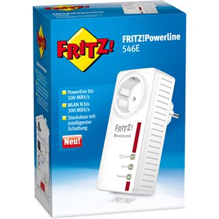 AVM FRITZ!Powerline 546E 500 MBit/s 2x LAN 10/100/WLAN 300 MBit/s 1er