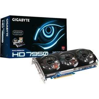 VGA 3072MB Gigabyte Radeon HD 7950 WindForce 3X Aktiv PCIe 3.0 x16