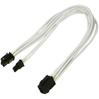 Nanoxia 30 cm wei&szlig;es einzelsleeve Adapterkabel f&uuml;r 6-Pin