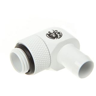 Bitspower Fitting 90 Grad drehbar 1x Gewinde G1/4"/ID 10mm weiss