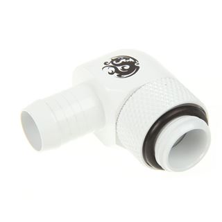 Bitspower Fitting 90 Grad drehbar 1x Gewinde G1/4"/ID 10mm weiss