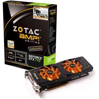 2GB ZOTAC GeForce GTX 770 AMP! Edition Dual Fan Aktiv PCIe 3.0 x16