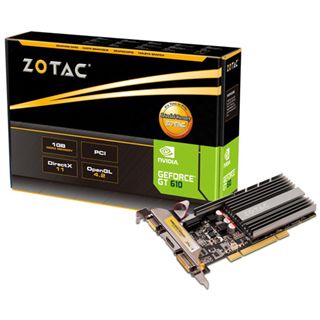 1GB ZOTAC GeForce GT 610 Passiv PCI (Retail)