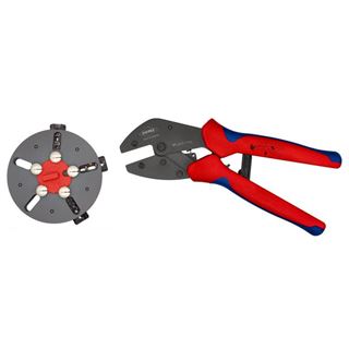 Crimphebelzange L.250mm MultiCrimp m.2Komp.-H&uuml;llen KNIPEX