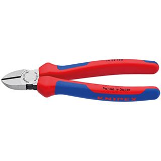 Seitenschneider L.180mm pol. m.2Komp.-H&uuml;llen KNIPEX Abgleitschutz