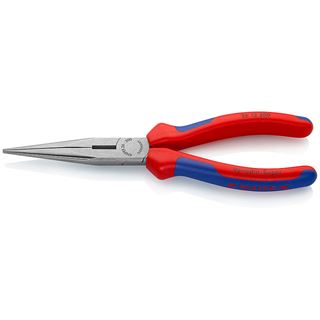 Storchschnabelzange L.200mm pol. flach-rd. lang KNIPEX