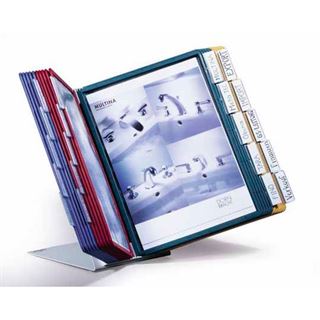 Sichttafeltischst&auml;nder m.20Sichttafeln m.Profilrahmen DINA4