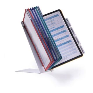 Sichttafeltischst&auml;nder m.10Sichttafeln m.Profilrahmen DINA4