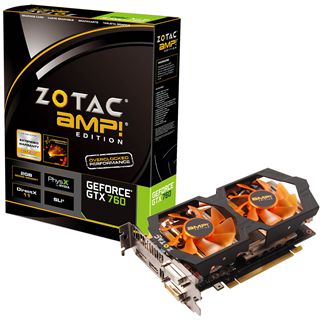 2GB ZOTAC GeForce GTX 760 AMP! Aktiv PCIe 3.0 x16 (Retail)