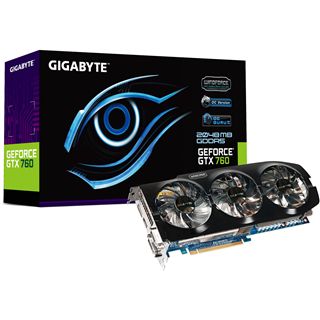 2GB Gigabyte GeForce GTX 760 WindForce 3X OC Rev. 1 Aktiv PCIe 3.0