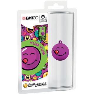 8 GB EMTEC Smiley World SW101 Yum Yum lila USB 2.0