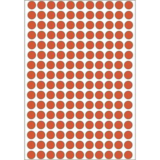 Herma 2212 rot rund Vielzwecketiketten 0.8x0.8 cm (32 Blatt (5632