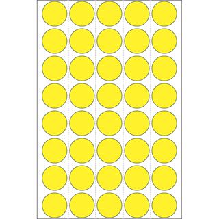Herma 2251 gelb rund Vielzwecketiketten 1.9x1.9 cm (32 Blatt (1280