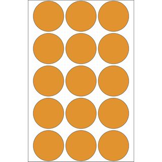 Herma 2274 leuchtorange Vielzwecketiketten 3.2x3.2 cm (24 Blatt (360