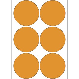 Herma 2284 leuchtorange Vielzwecketiketten 5x5 cm (24 Blatt (144