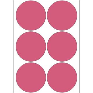 Herma 2286 leuchtrot Vielzwecketiketten 5x5 cm (24 Blatt (144