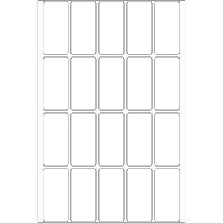 Herma 2400 Vielzwecketiketten 1.9x4 cm (32 Blatt (640 Etiketten))