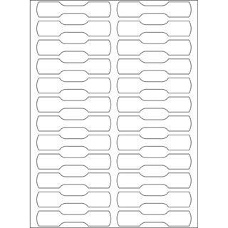 Herma 2510 Halbkarton Ringetiketten 1x4.9 cm (25 Blatt (600