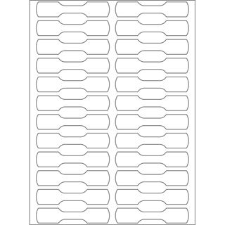 Herma 2510 Halbkarton Ringetiketten 1x4.9 cm (25 Blatt (600