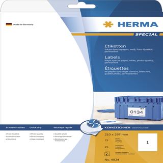 Herma 4824 Inkjet-Etiketten 21.0x29.7 cm (25 Blatt (25 Etiketten))