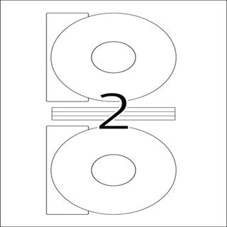 Herma 5079 CD-Etiketten 1.6x1.6 cm (25 Blatt (50 Etiketten))