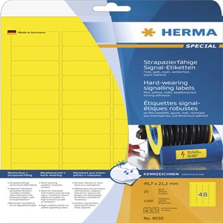 Herma 8030 strapazierf&auml;hig Signal-Schilder 4.57x2.12 cm (25