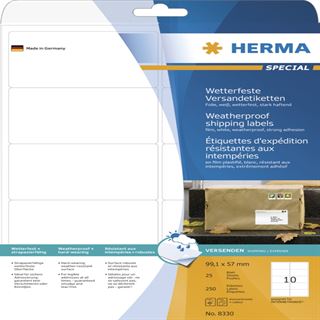 Herma 8330 extrem stark haftend Adressetiketten 9.91x5.7 cm (25 Blatt