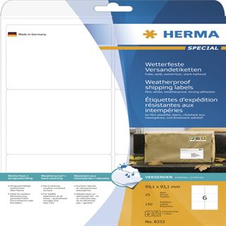 Herma 8332 extrem stark haftend Adressetiketten 9.91x9.31 cm (25