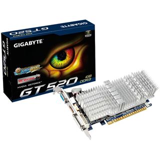 VGA 1024MB Gigabyte GeForce GT 520 HD Experience Series Passiv PCIe