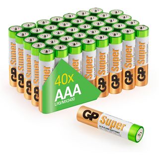 GP Batteries Super LR03 Alkaline AAA Micro Batterie 1.5 V 40er Pack