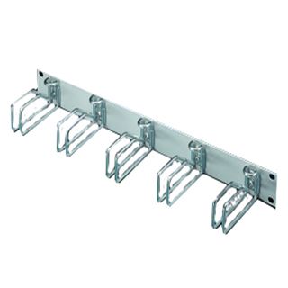 Rittal 19" Rangierfrontplatte, 1 HE, 5 Kabelrangierb&uuml;gel 43
