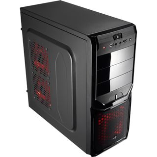 AeroCool V3X Advance Black Edition Midi Tower ohne Netzteil schwarz