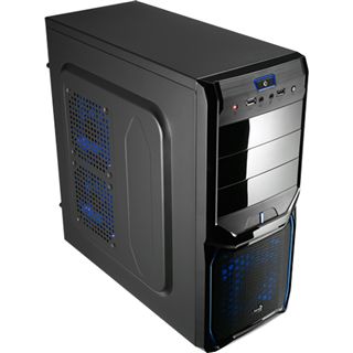 AeroCool V3X Evil Blue Edition Midi Tower ohne Netzteil schwarz/blau