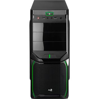 AeroCool V3X Evil Green Edition Midi Tower ohne Netzteil schwarz/gruen