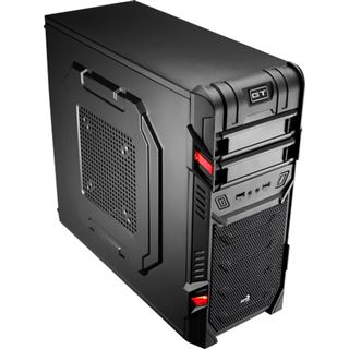 AeroCool GT Black Advance Edition Midi Tower ohne Netzteil schwarz