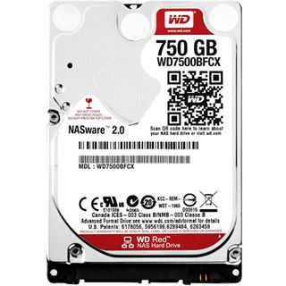 750GB WD Red WD7500BFCX 16MB 2.5" (6.4cm) SATA 6Gb/s