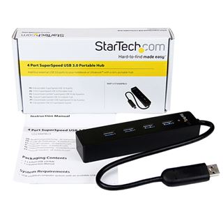 Startech ST4300PBU3 4-port USB 3.0 extern ohne Netzteil schwarz