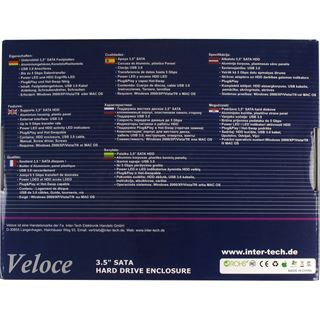 Inter-Tech Veloce GD-35612 3.5" (8,89cm) USB 3.0 schwarz
